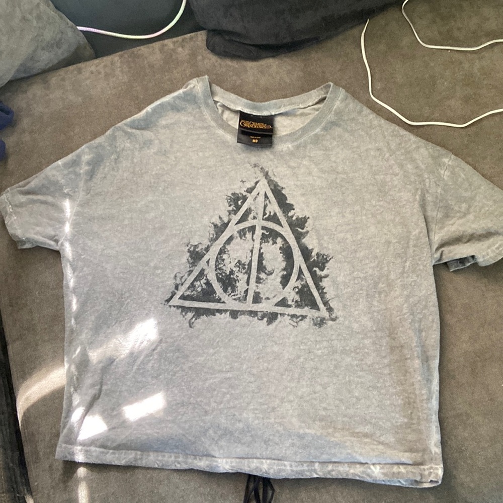 Grey crimes of grindelwald crop top